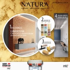 MARCOPOLO Ham Metal Efektli Dekoratif Boya Base Argento 0070 (Gümüş) - 1 Litre