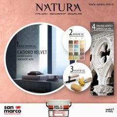 CADORO VELVET Kadife Efektli Dekoratif Boya Base Argento 0070 (Gümüş) - 4 Litre