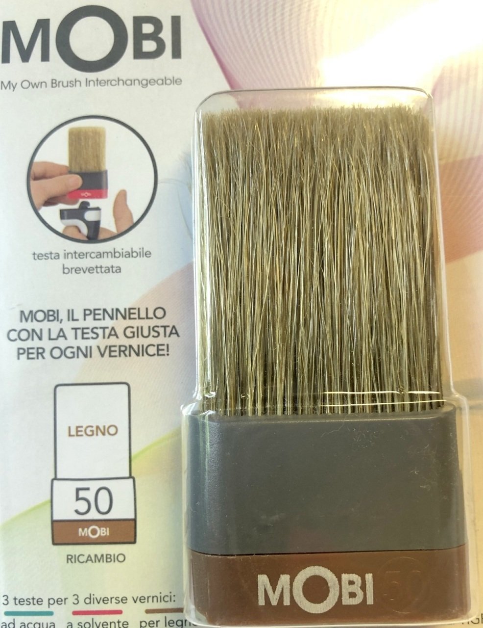 MOBİ Ucu Değiştirilebilir Fırça YEDEK UÇLAR Mobi Ahşap Boyaları İçin Fırça Yedek Uç - 50 mm