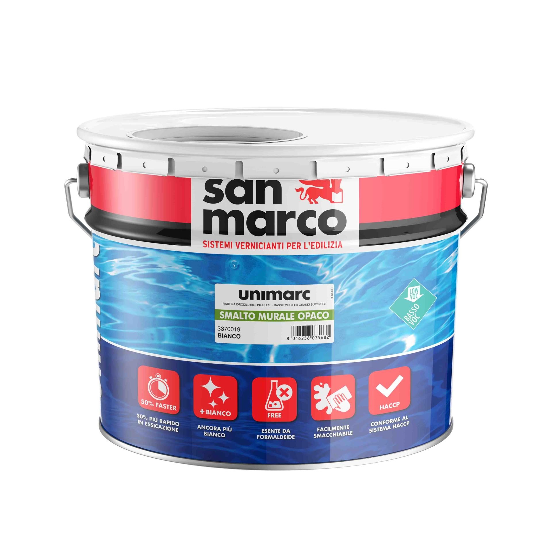 UNİMARC MURALE -  Su Bazlı Emaye Saten Boya Mat - 10 Litre ( Beyaz )