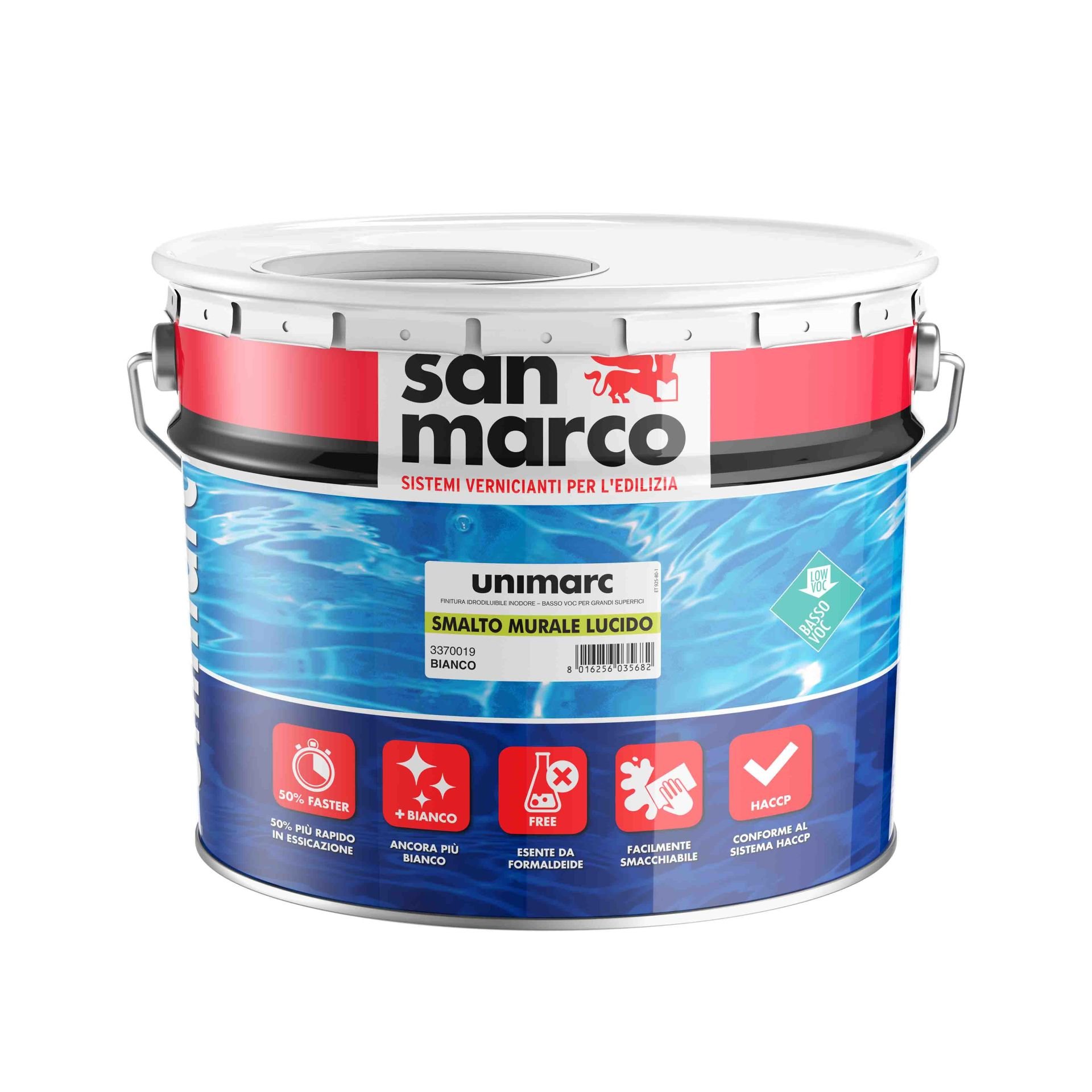 UNİMARC MURALE -  Su Bazlı Emaye Saten Boya Parlak - 10 Litre ( Beyaz )